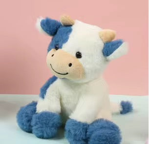 Cow plush soft toy - DARK BLUE