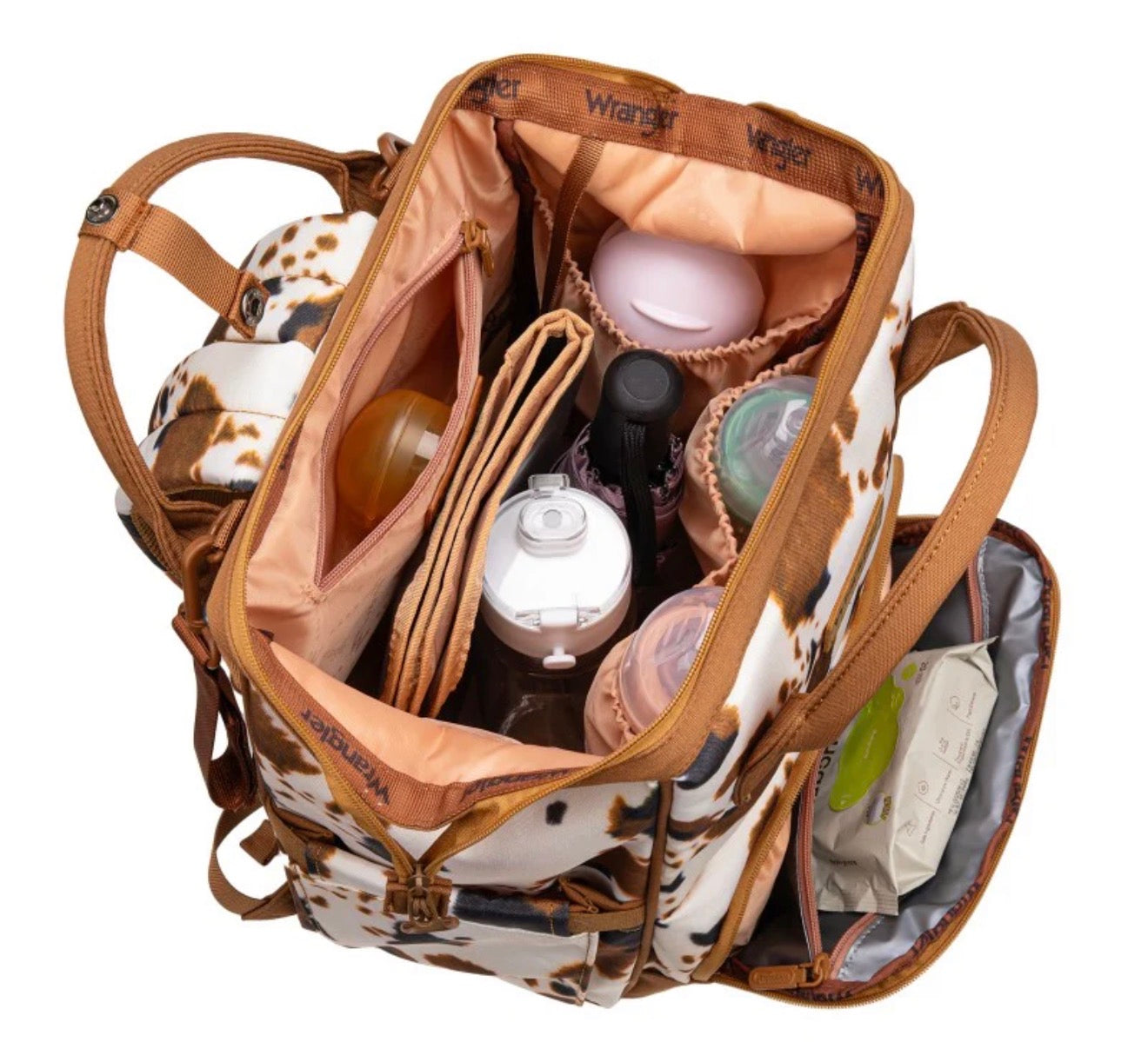 PRE ORDER - Wrangler nappy bag BROWN COW