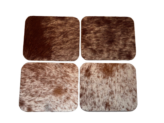 Cowhide coaster set #5