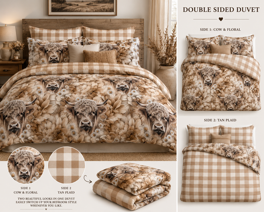 PRE ORDER - Highland daisy cotton duvet cover set