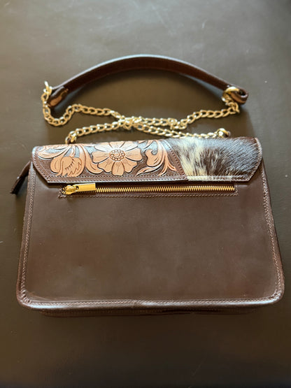 Tooled cowhide bag #2