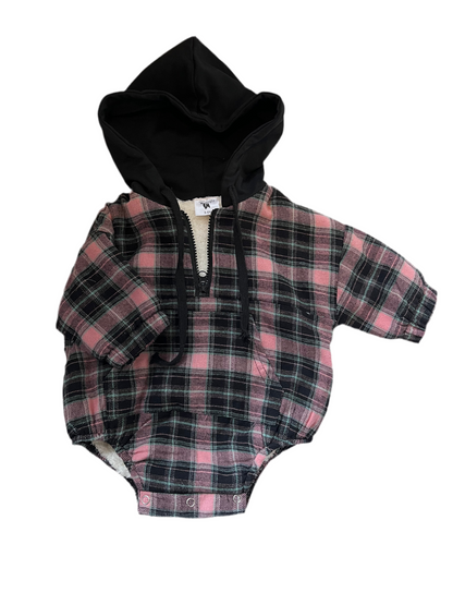 Fleece lined romper PINK