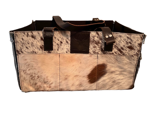 Cowhide caddy/organiser #4