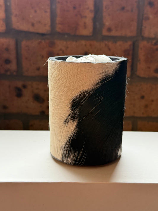 Can size cowhide stubby cooler #8