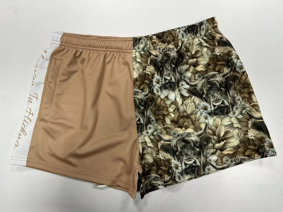Highland daisy footy shorts
