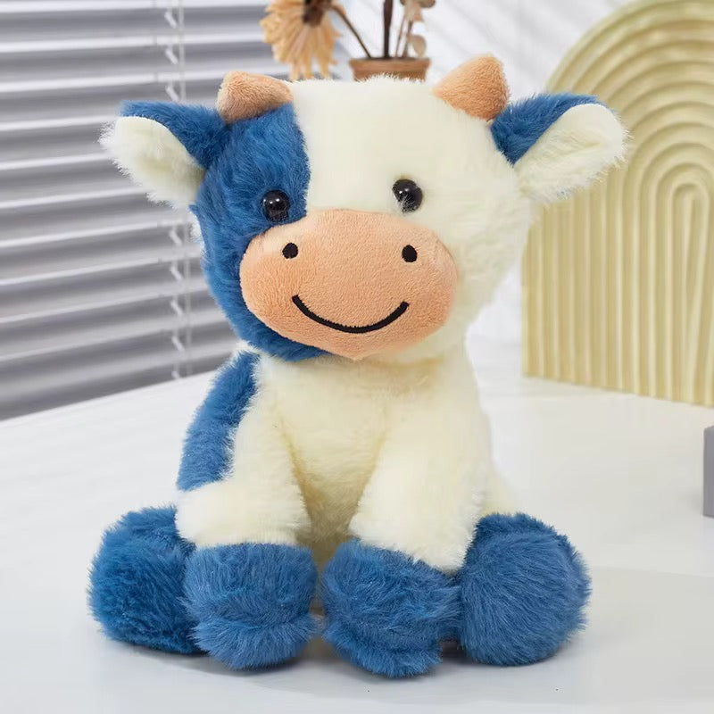 Cow plush soft toy - DARK BLUE