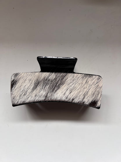 Cowhide claw clip #8