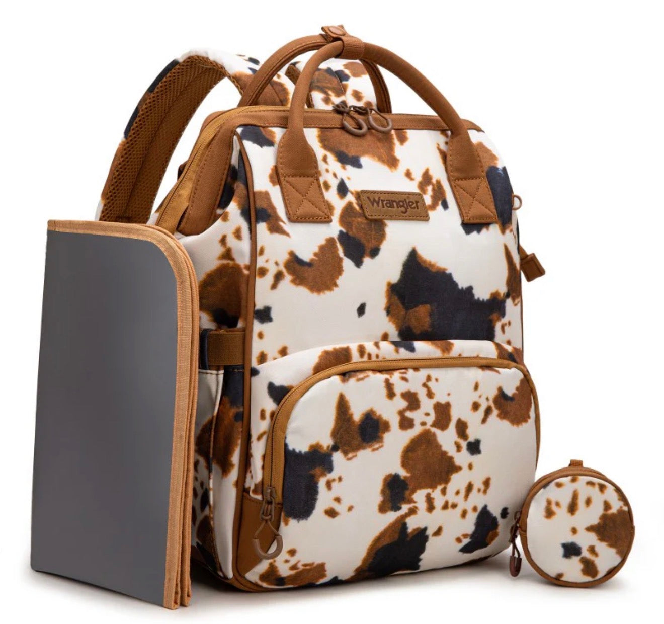 PRE ORDER - Wrangler nappy bag BROWN COW