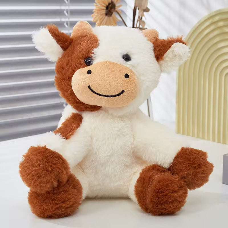 Cow plush soft toy - DARK BROWN