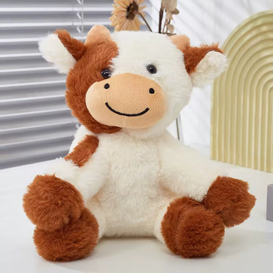 Cow plush soft toy - DARK BROWN