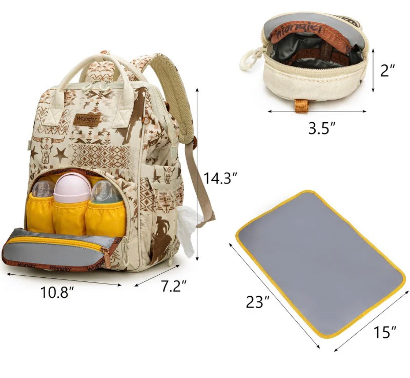 PRE ORDER - Wrangler nappy bag COWBOY