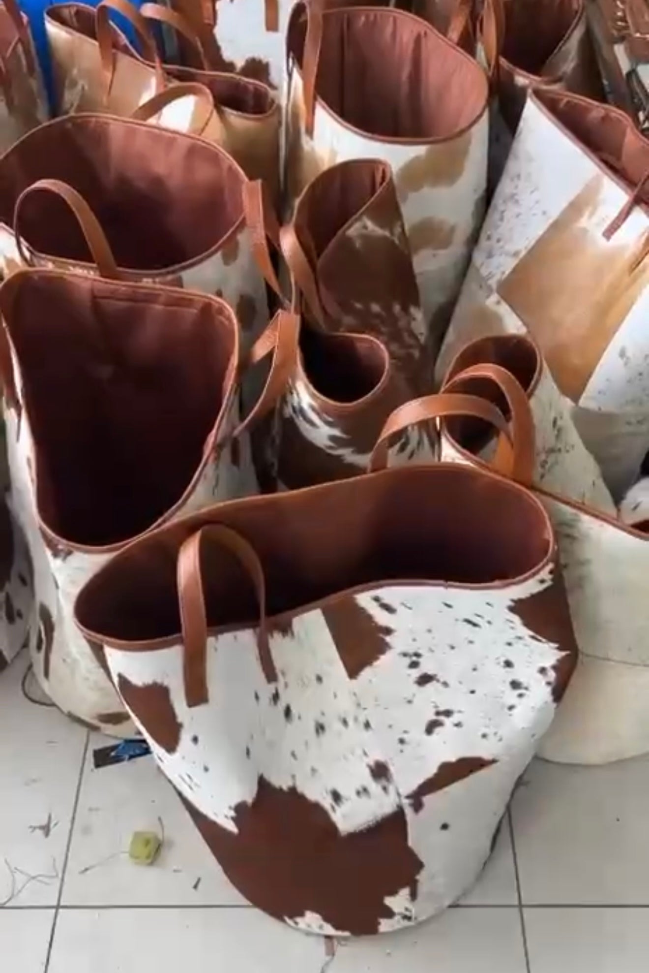PRE ORDER - Cowhide laundry/toy baskets