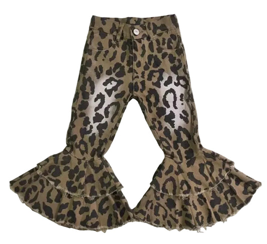 PRE ORDER - Kids leopard print flare jeans