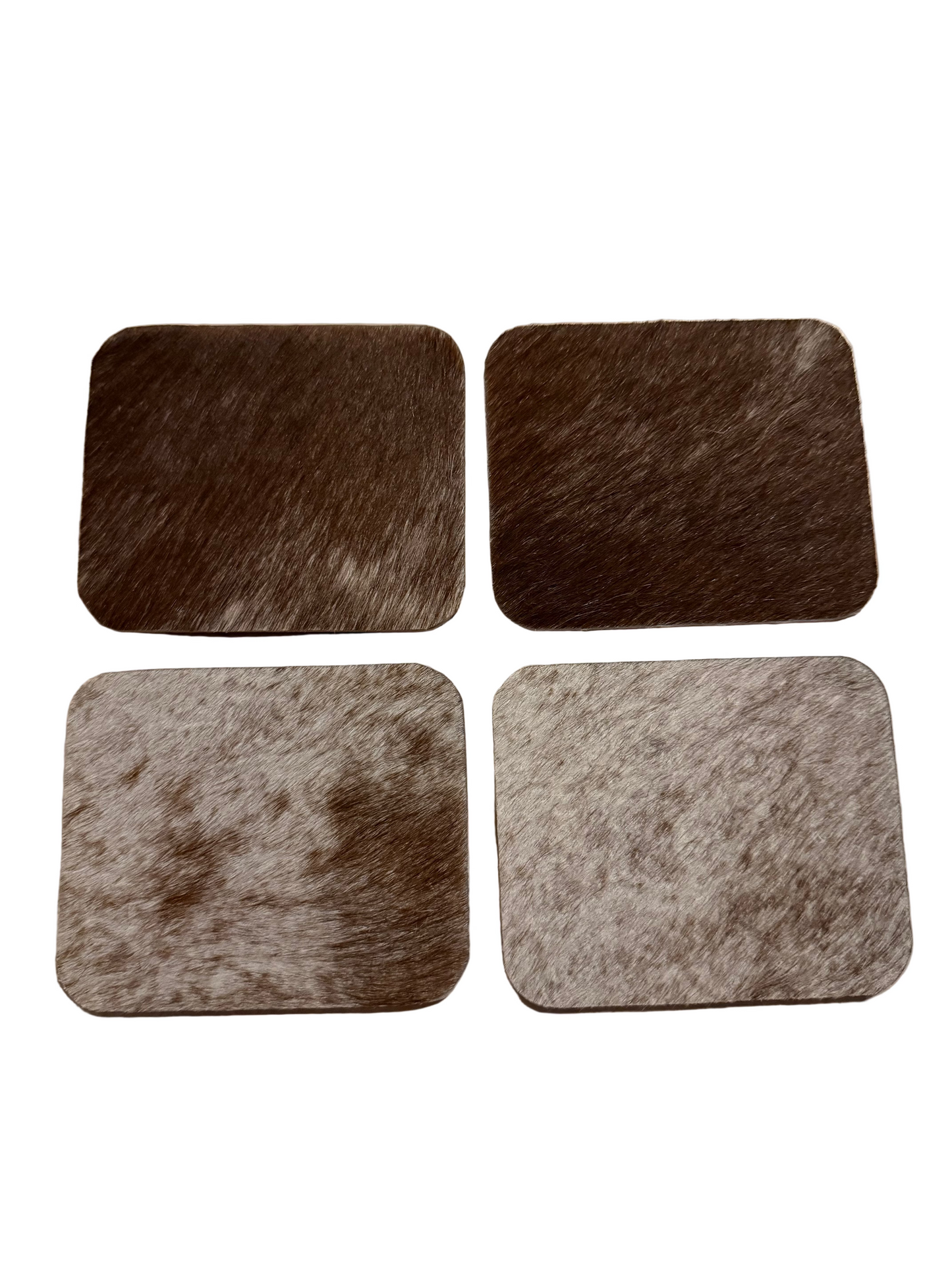 Cowhide coaster set #8