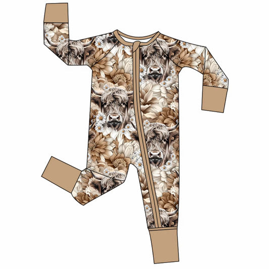 PRE ORDER - Highland daisy bamboo romper