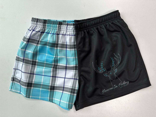 Gingham footy shorts ADULTS