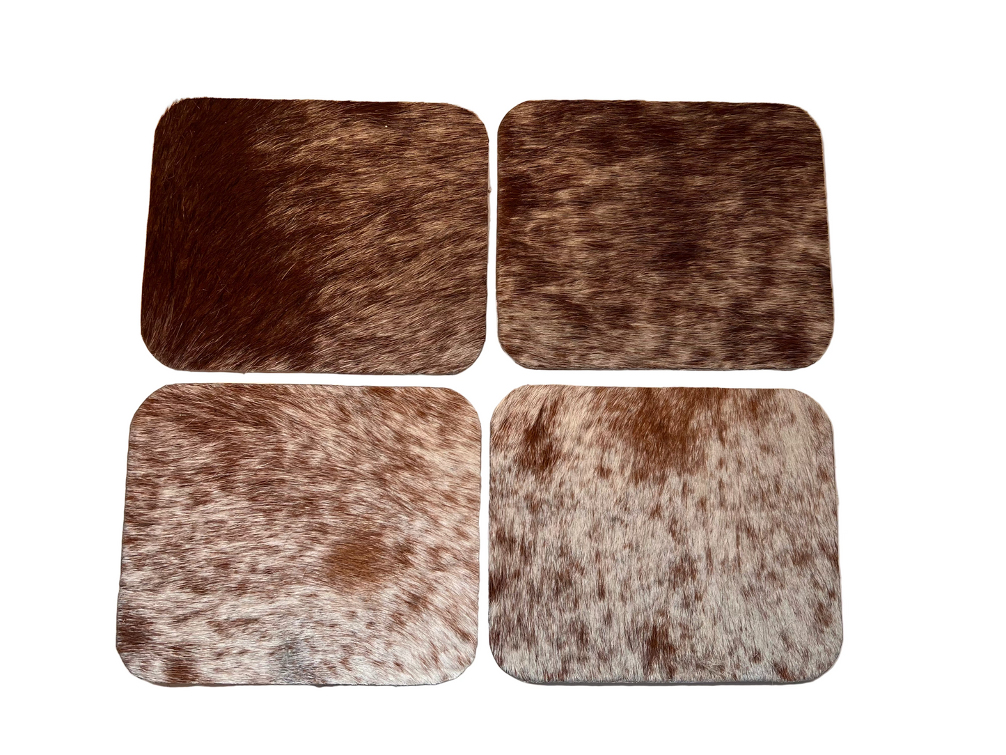 Cowhide coaster set #5