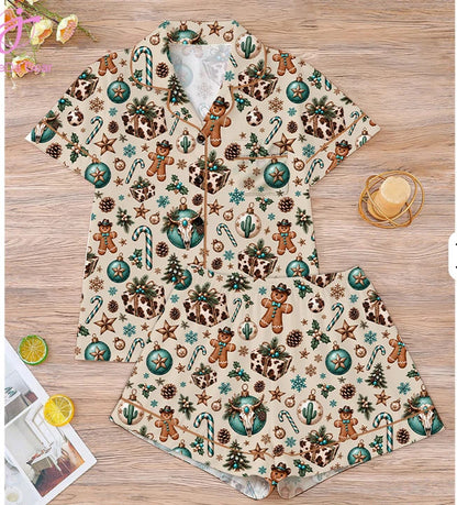 PRE ORDER - Western Christmas PJ set