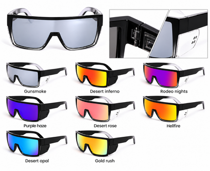 2-in-1 mirrored glasses - ASSORTED COLOURS
