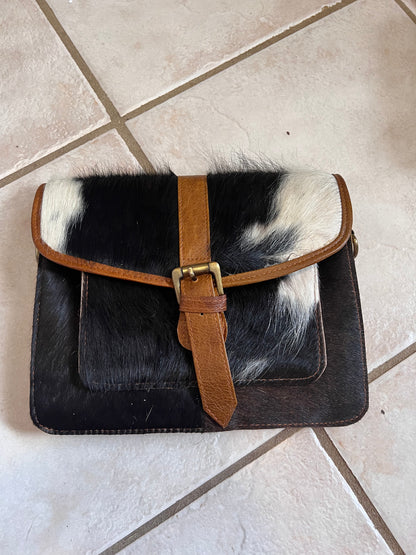 SECONDS - Cowhide buckle handbag