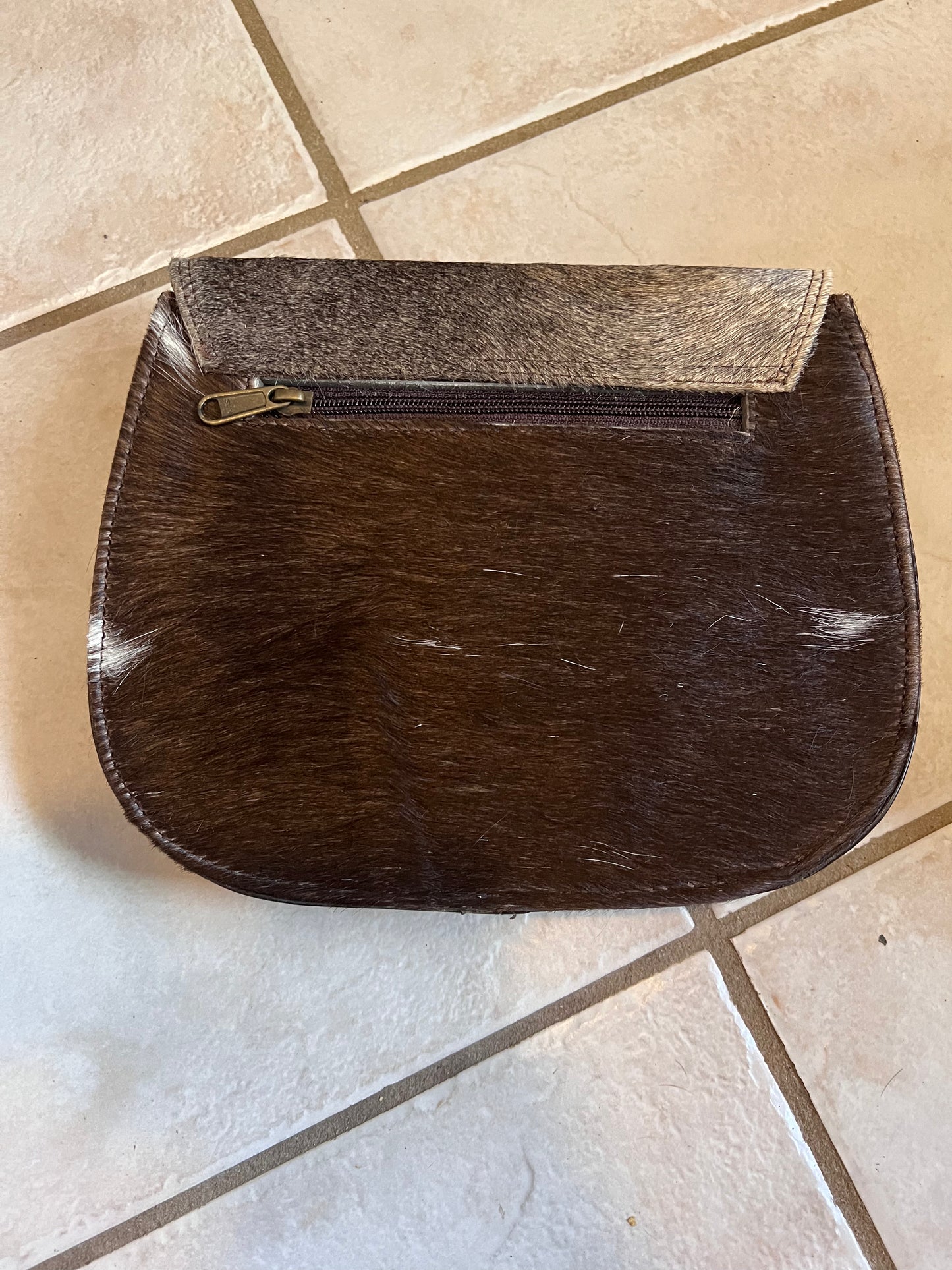 Double pocket cowhide handbag #2