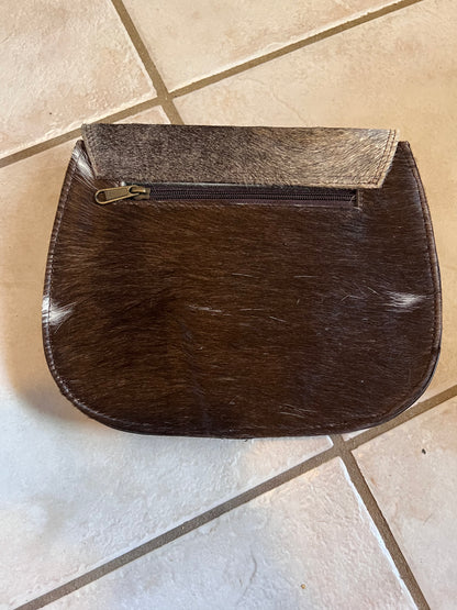 Double pocket cowhide handbag #2