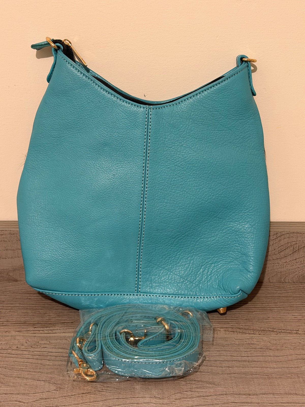 Tooled cowhide handbag #1