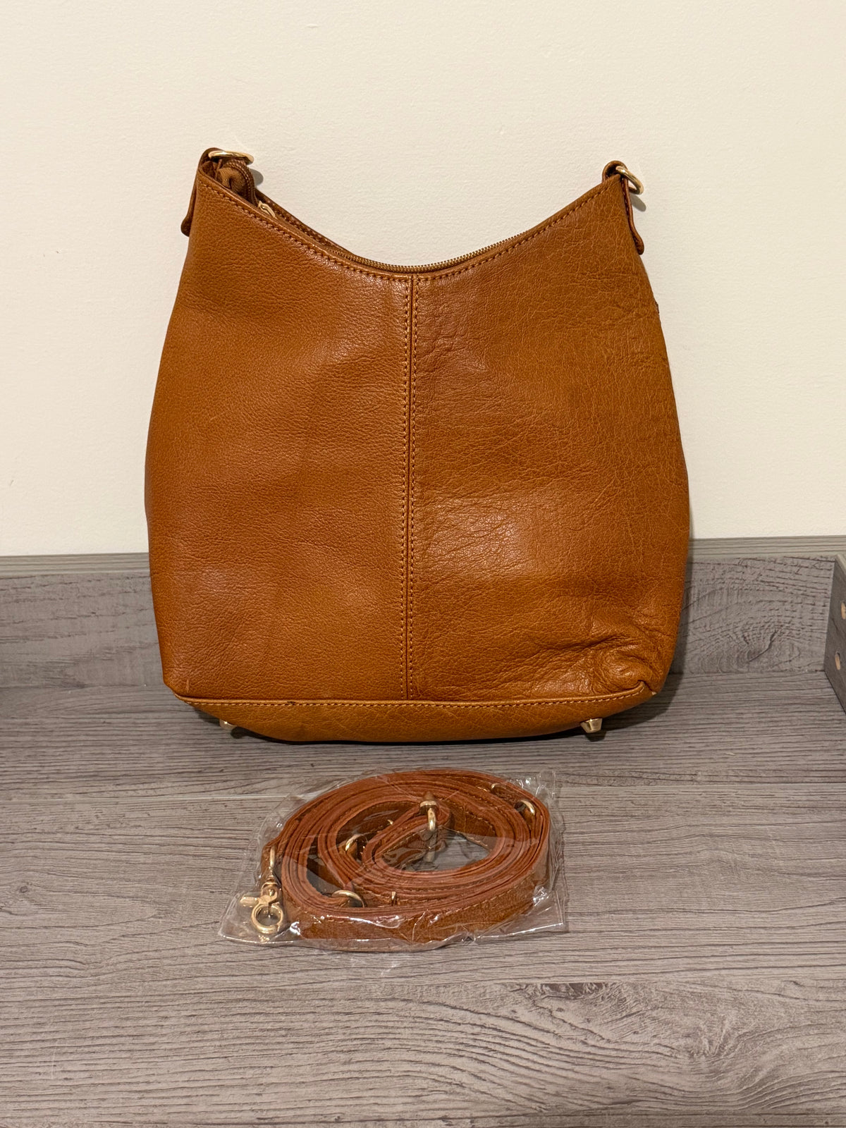 Tooled cowhide handbag #3
