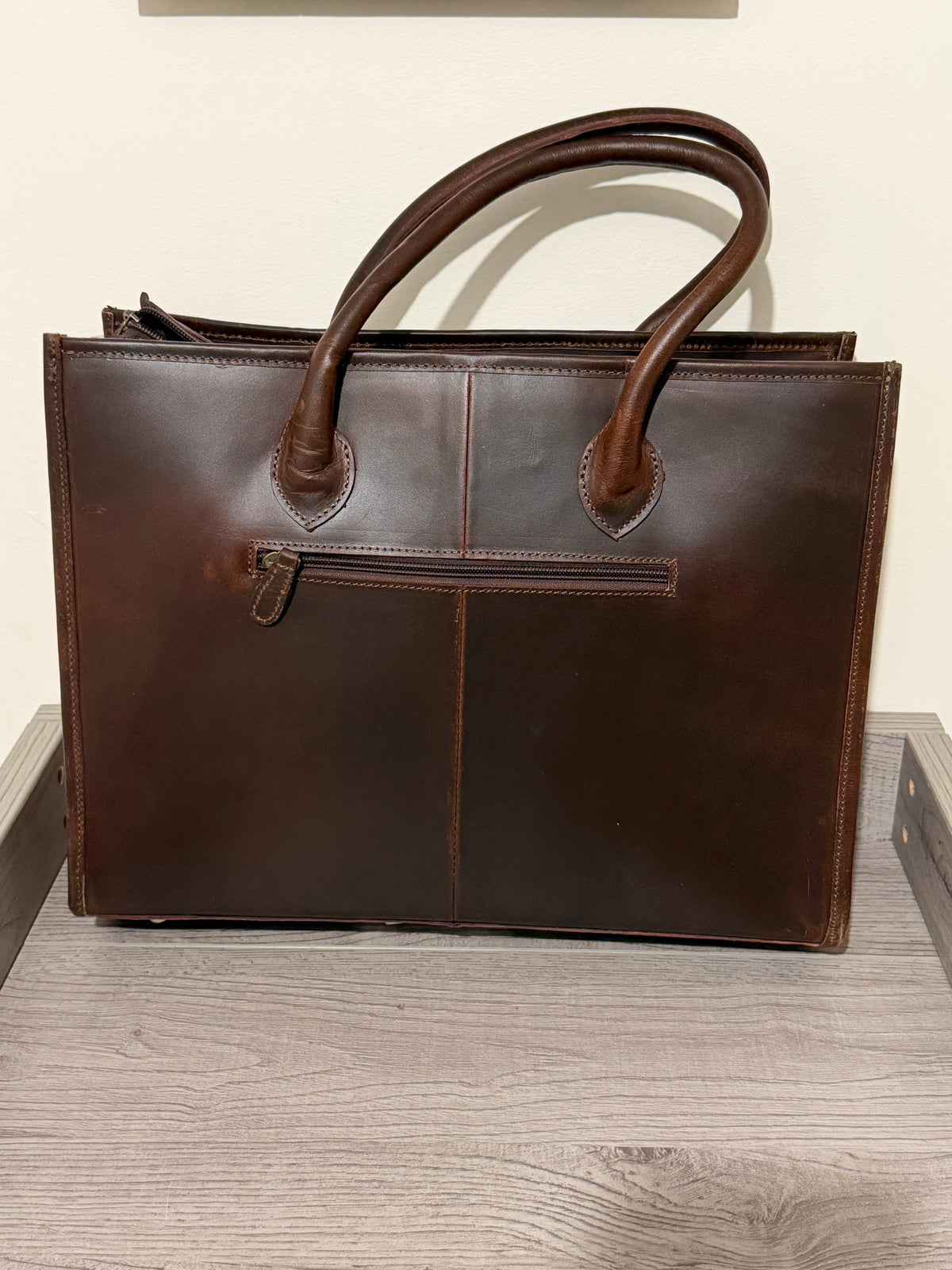 Tooled cowhide tote bag #2