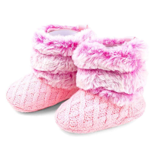 Girls knitted booties