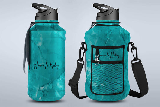 2.2l turquoise stainless steel drink bottle & carrier