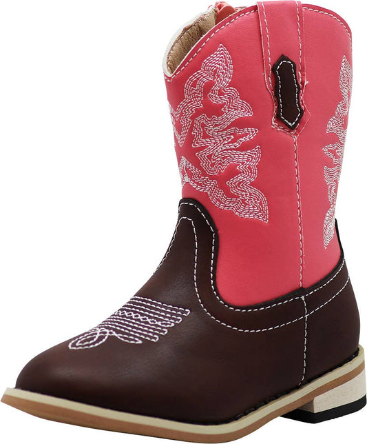 Toddler Cowboy Boot - Hot Pink/Brown SIZE 9 ONLY